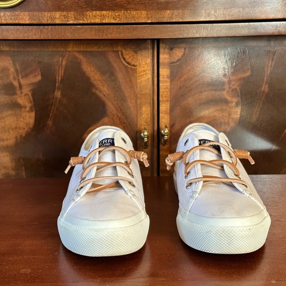 Sperry Women’s White Canvas Sneakers